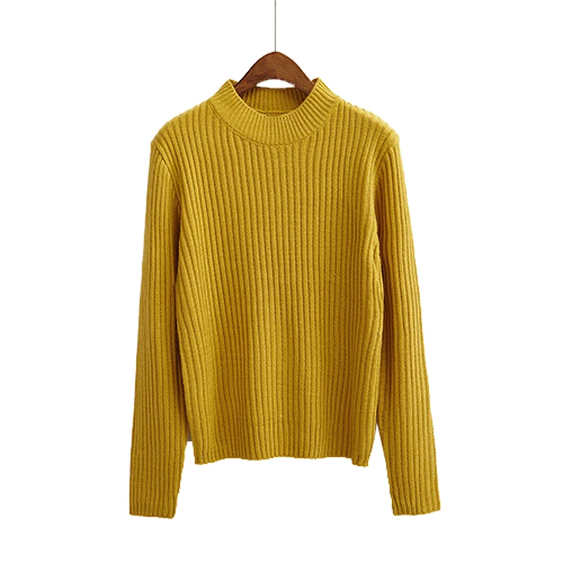 Half Turtleneck Women Sweater Jumper Autumn Winter Burgundy Soft Thin Knitted Pullover Ribbed Long Sleeve Basic | Женская одежда