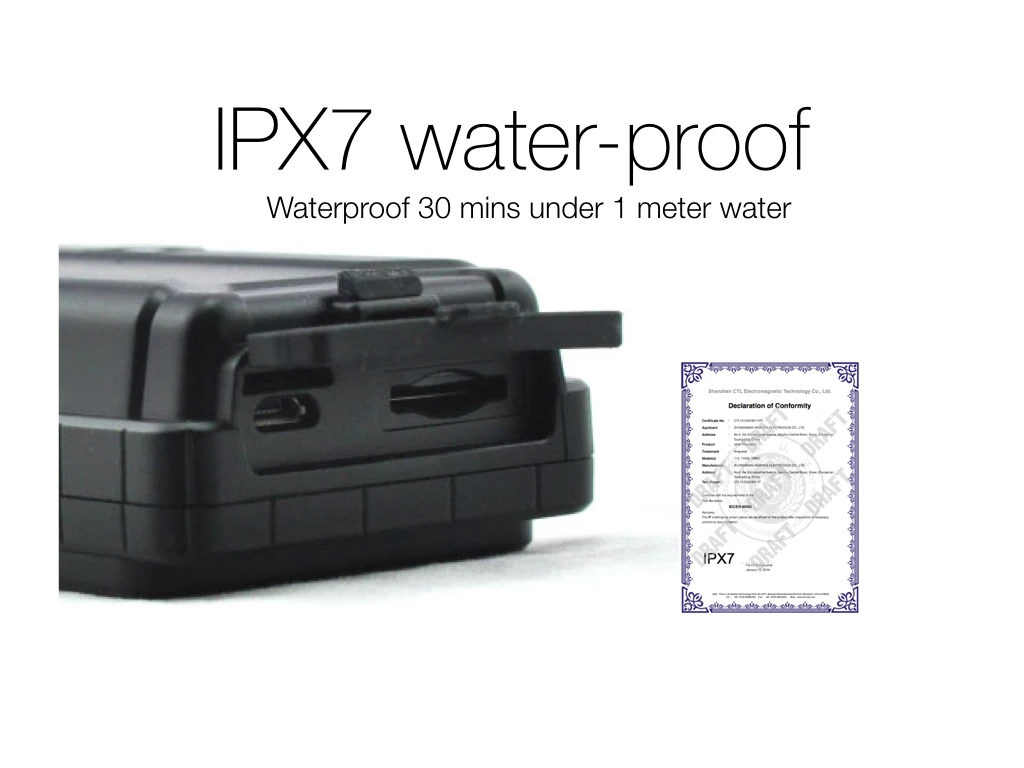 Оригинальный GPS Трекер TK10 для автомобиля и мотоцикла Водонепроницаемый IPX7 10000 мАч