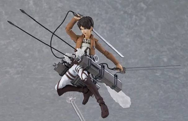 14 см аниме атака на Титанов Эрин Йегер Figma 207 ПВХ фигурка shingeki no Kyojin Mikasa Модель