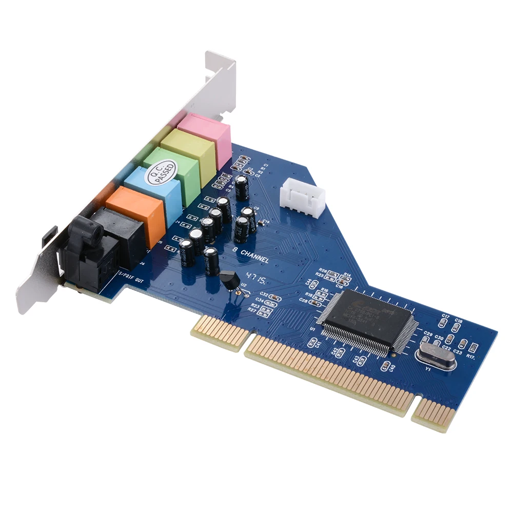 XCSOURCE PCI 7.1 Channel 7.1CH Surround 3D Sound Audio Card CMI8768 Chipset for PC Windows XP/Vista/7 AC393 |