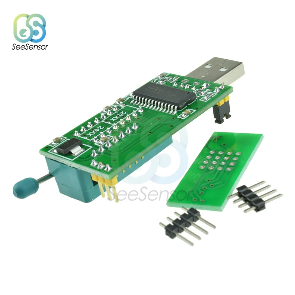 CH340 CH341A биос USB программатор SOP8 флэш-чип IC тестовый зажим программатор IC Разъем адаптер 24/25XX SPI флэш-чип EEPROM