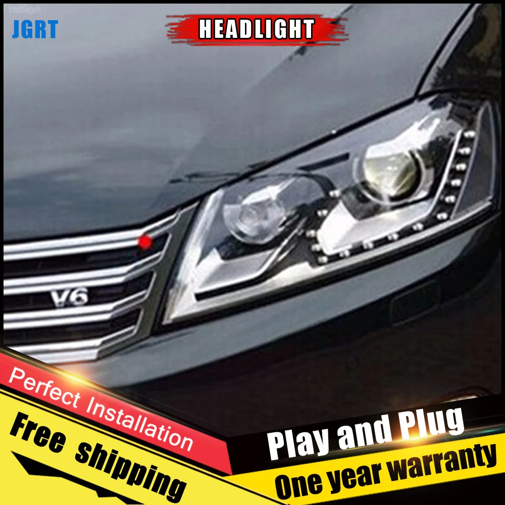 2 шт. светодиодный льные светодиодные фары для Passat 2012 2016 ные DRL двухлучевые H7 HID