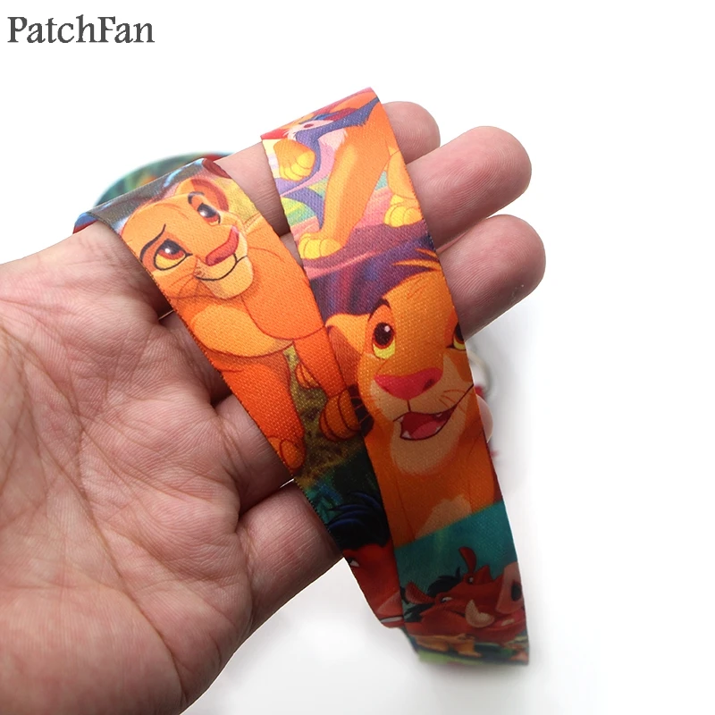 Patchfan Король Лев мультипликационный стиль многофункциональный мобильный телефон ремни бирки шеи для ключей ID талреп значок шеи ремень лямки A1876