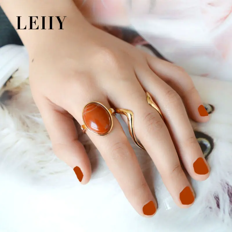 Горячие Мода в стиле панк золото-цвет большой полый Геометрическая себе Кольца