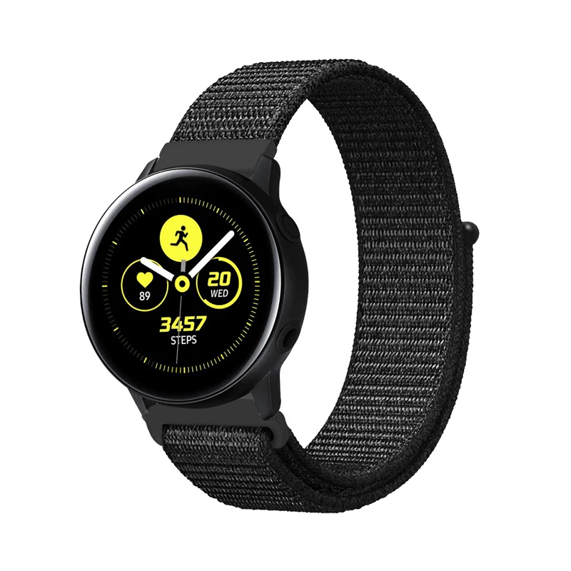 20 мм тканый нейлоновый ремешок для Samsung Galaxy Watch активный браслет на запястье 42