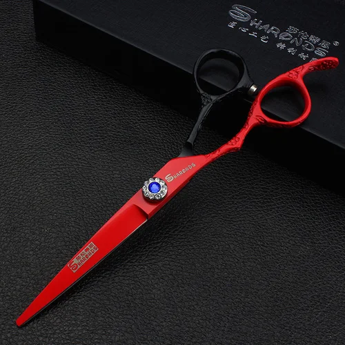 6inch cutting Red Левые руки парикмахерские магазинные Ножницы Профессиональные 6,0 440c ножницы для стрижки волос филировочные ножницы Клипер левая рука Tesoura - Цвет: 6inch cutting Red