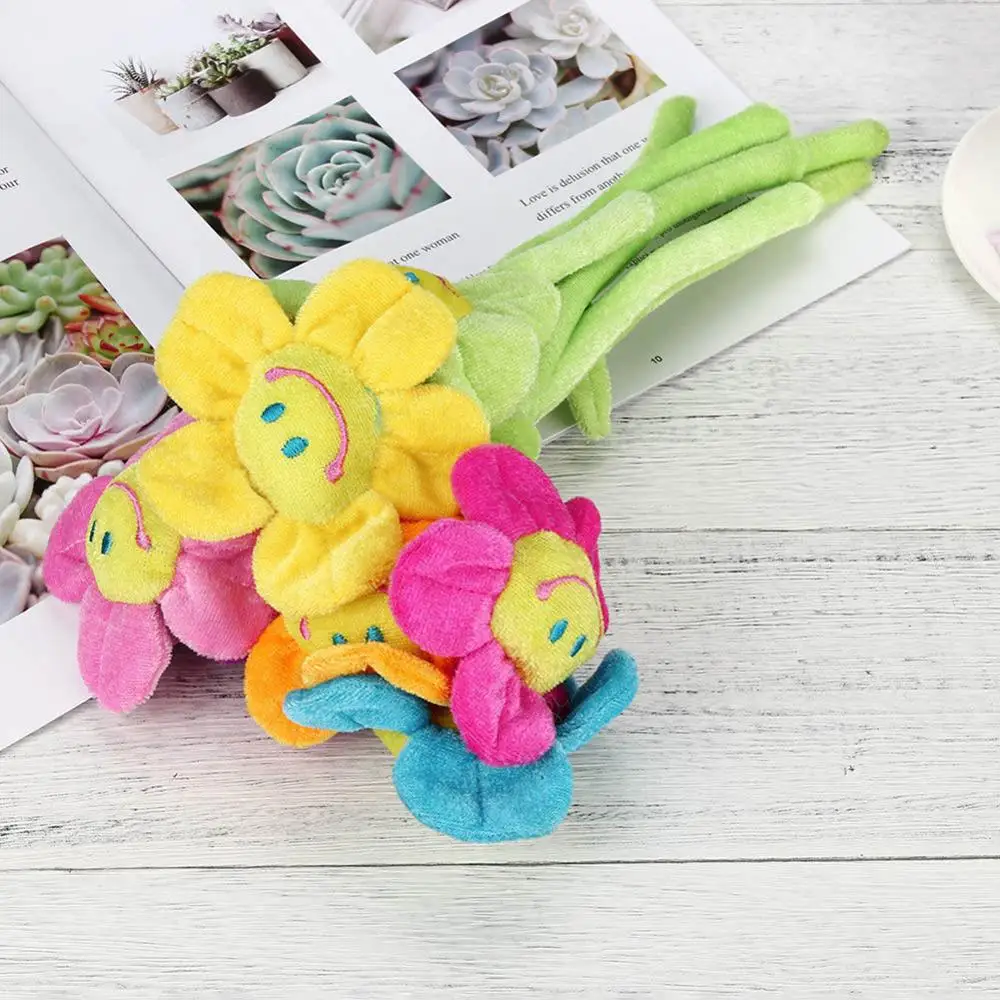 

Plush Daisy Sun Flower with Bendable Stems Smile Face Stuffed Toy Home Decor