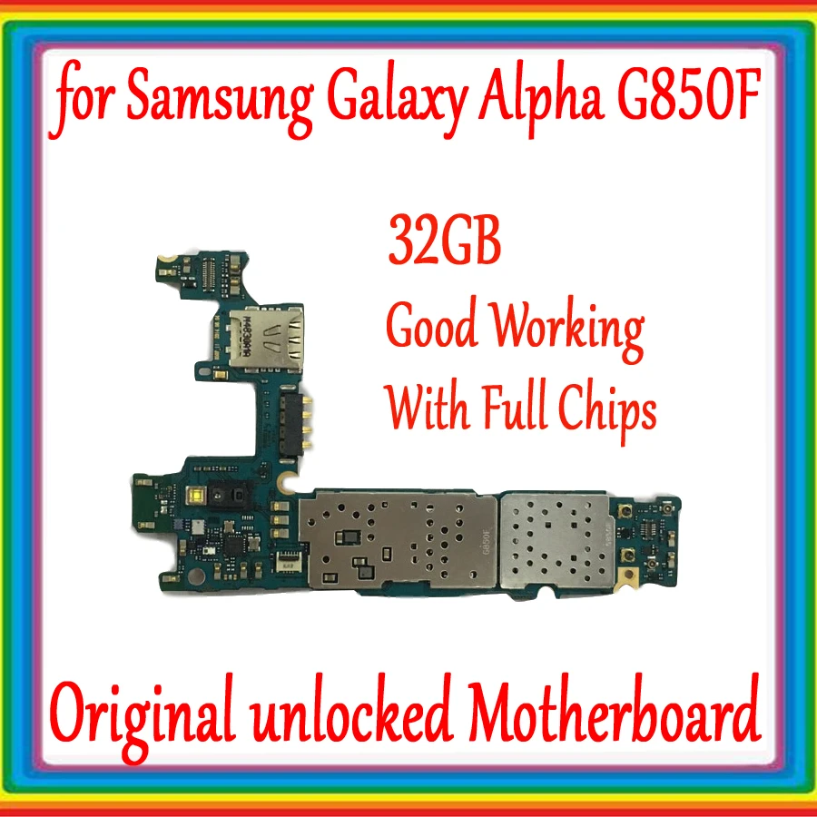 Материнская плата 32 ГБ для Samsung Galaxy Alpha G850F с полными чипами оригинальная