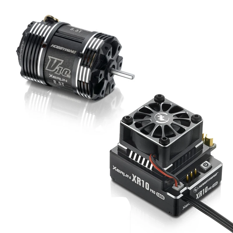 HobbyWing XeRun V10 G3 бесщеточный сенсорный inrunner мотор с XeRun XR10 PRO G2 160A бесщеточный сенсорный ESC комбо для автомобилей