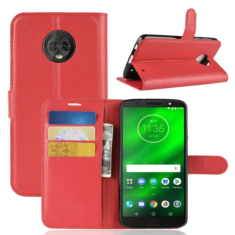 Для Motorola Moto G6 плюс G6+ бумажник чехол для телефона для Motorola Moto G6 кожаный чехол-портмоне с откидной крышкой чехол Etui Fundas>