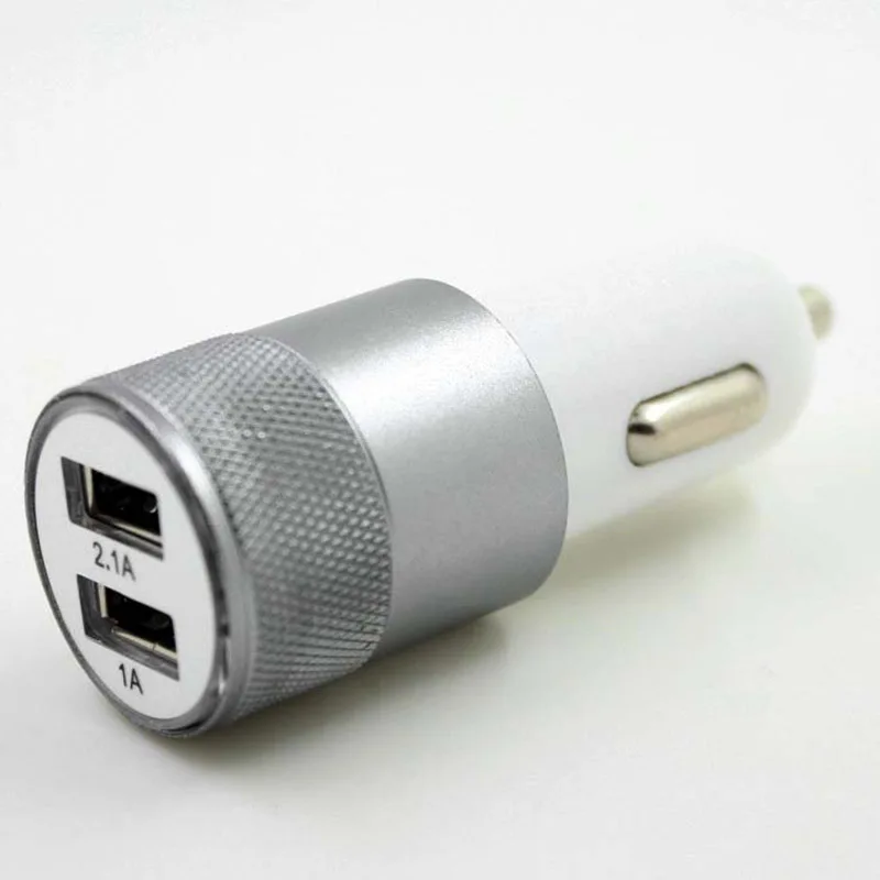 Автомобильное зарядное устройство 2 1 а с двумя USB портами из сплава универсальное