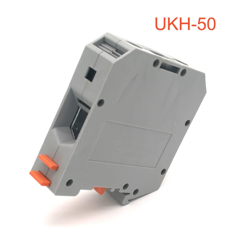 

5pcs UKH-50 Large Current Din Rail Terminal Blocks Screw Type Wire Electrical Terminals Block Connector UKH50 Morsettiera 150A