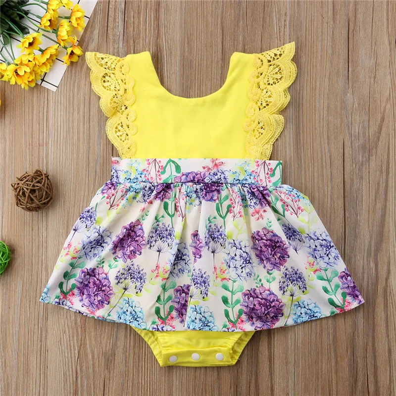 Emmababy/Одежда для новорожденных девочек комбинезон с цветочным рисунком сестры