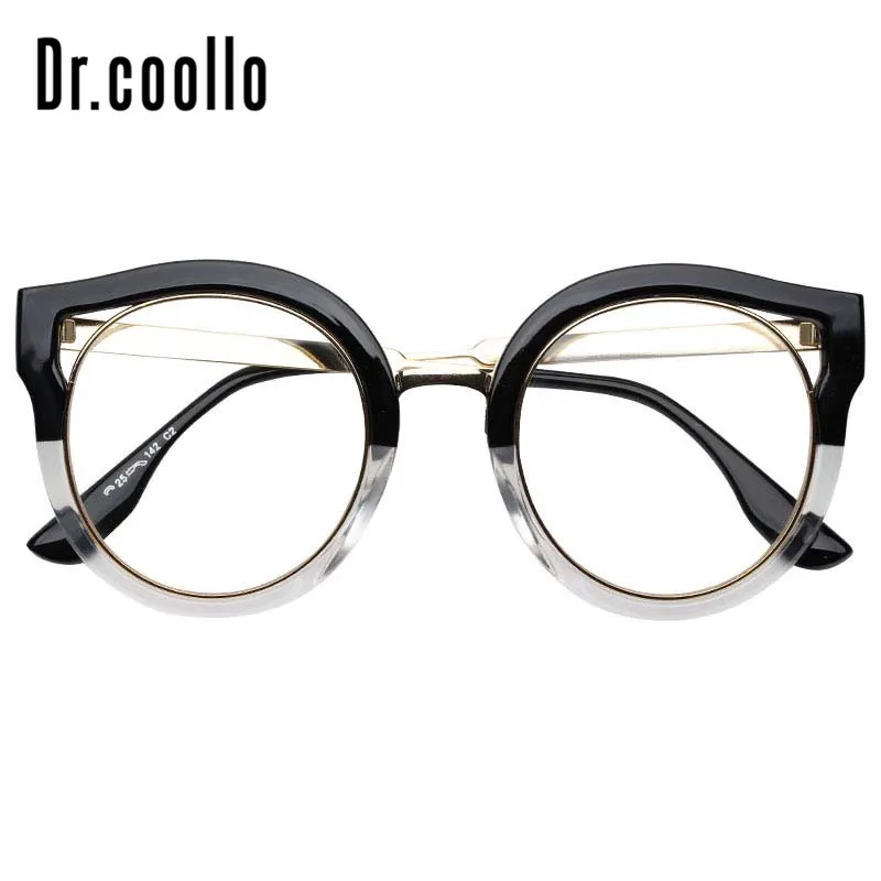 Fashion Designer Cat Eye Transparent Full Rim Clear Prescription Optical Eyewear Eyeglasses Spectacle Frames
