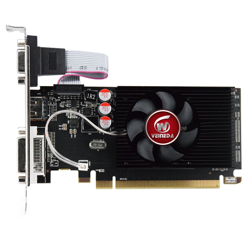 Veineda HD6450 2 ГБ DDR3 64 бит 625/1000 МГц DVI/VGA/HDMI для нормальных ПК и маленьких ПК