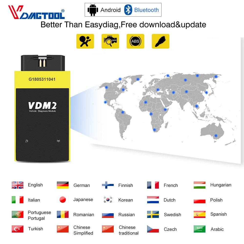 Сканер автомобильного кода UCANDAS VDM II Wi Fi и Bluetooth VDM2 полная система V5.5 многоязычный