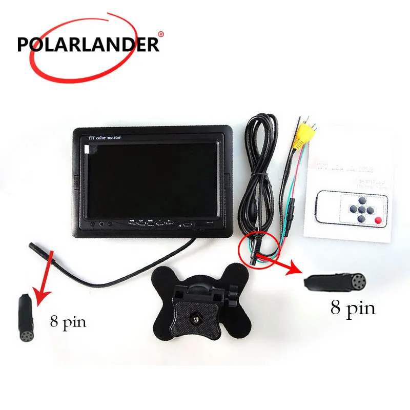 

7 inch Color TFT LCD with 2 Channels Video display car monitor parking rearview monitor screen for backup reverse camera
