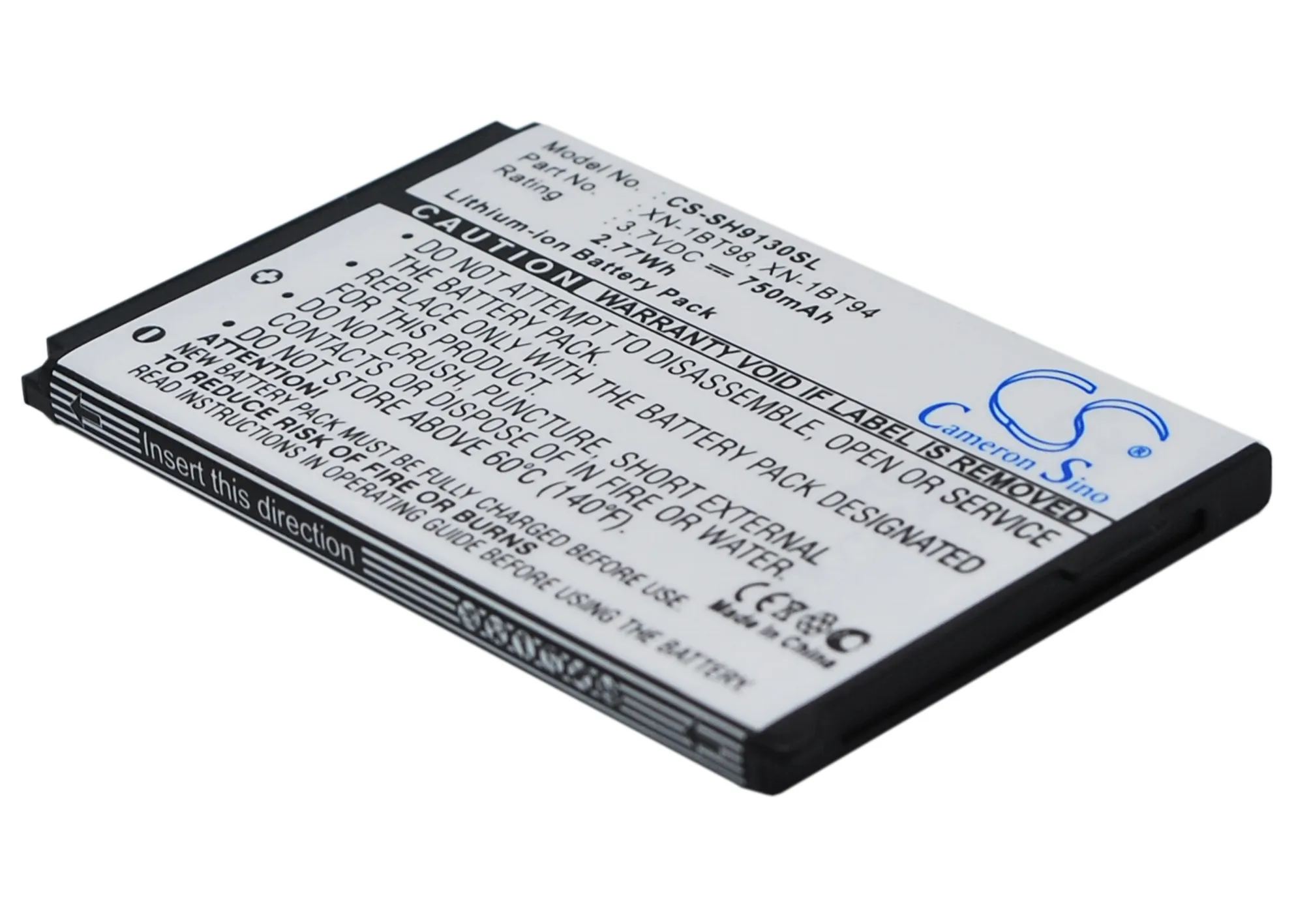 Аккумулятор Cameron Sino 750 мАч для Sharp 923SH XN-1BT94 SH0902 SH9010C SH9020C SH906iTV SH9120 SH9130 SH9210C SH9230 |