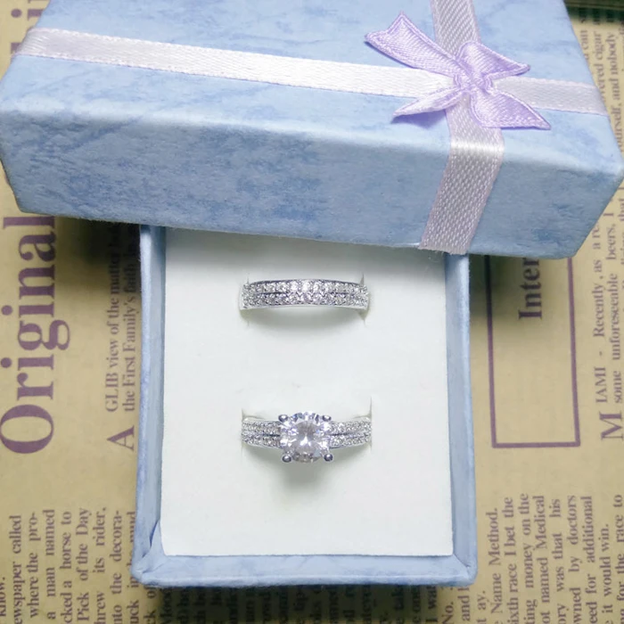 Женское кольцо YINHED обручальное из стерлингового серебра 925 пробы искусственный