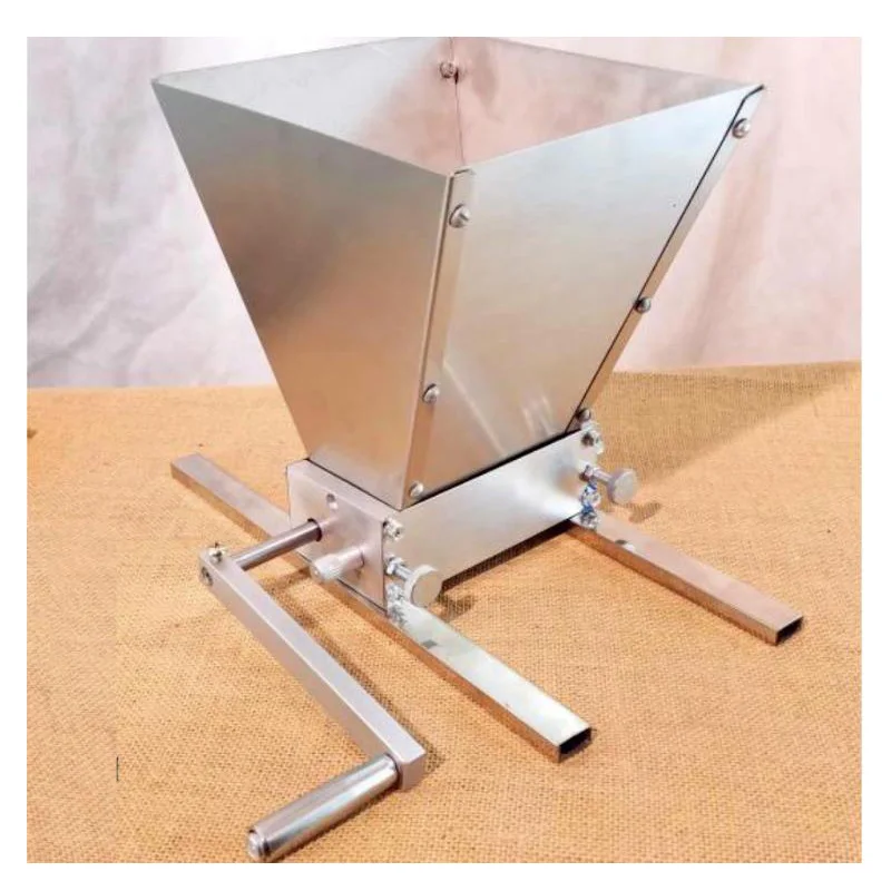 Hand Held Malt Grain Mill Home Brewed Beer Machine Double-roll Crusher 2-roll Grinder Brewing Equipment | Дом и сад