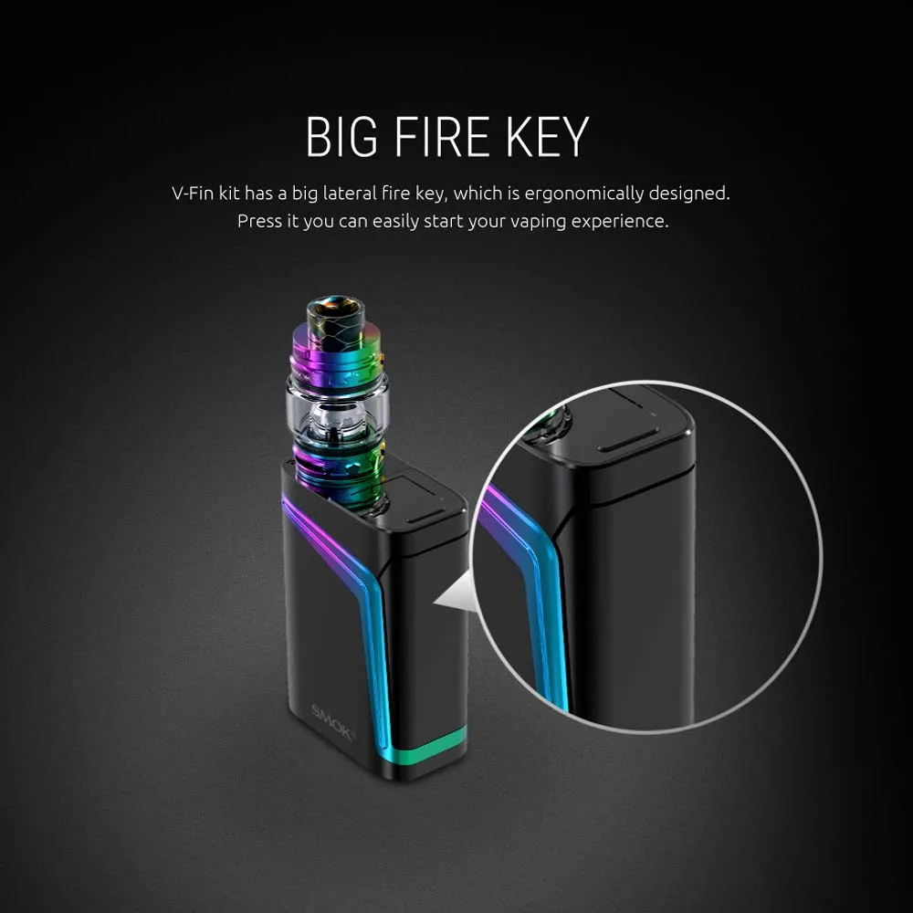 Аутентичный SMOK V FIN 160 Вт Vape комплект с 6 мл TFV12 большой ребенок принц Танк TC