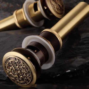 Новая античная латунная раковина в китайском стиле дракона для ванной комнаты, раковина для раковины без перелива PLF00A11XX