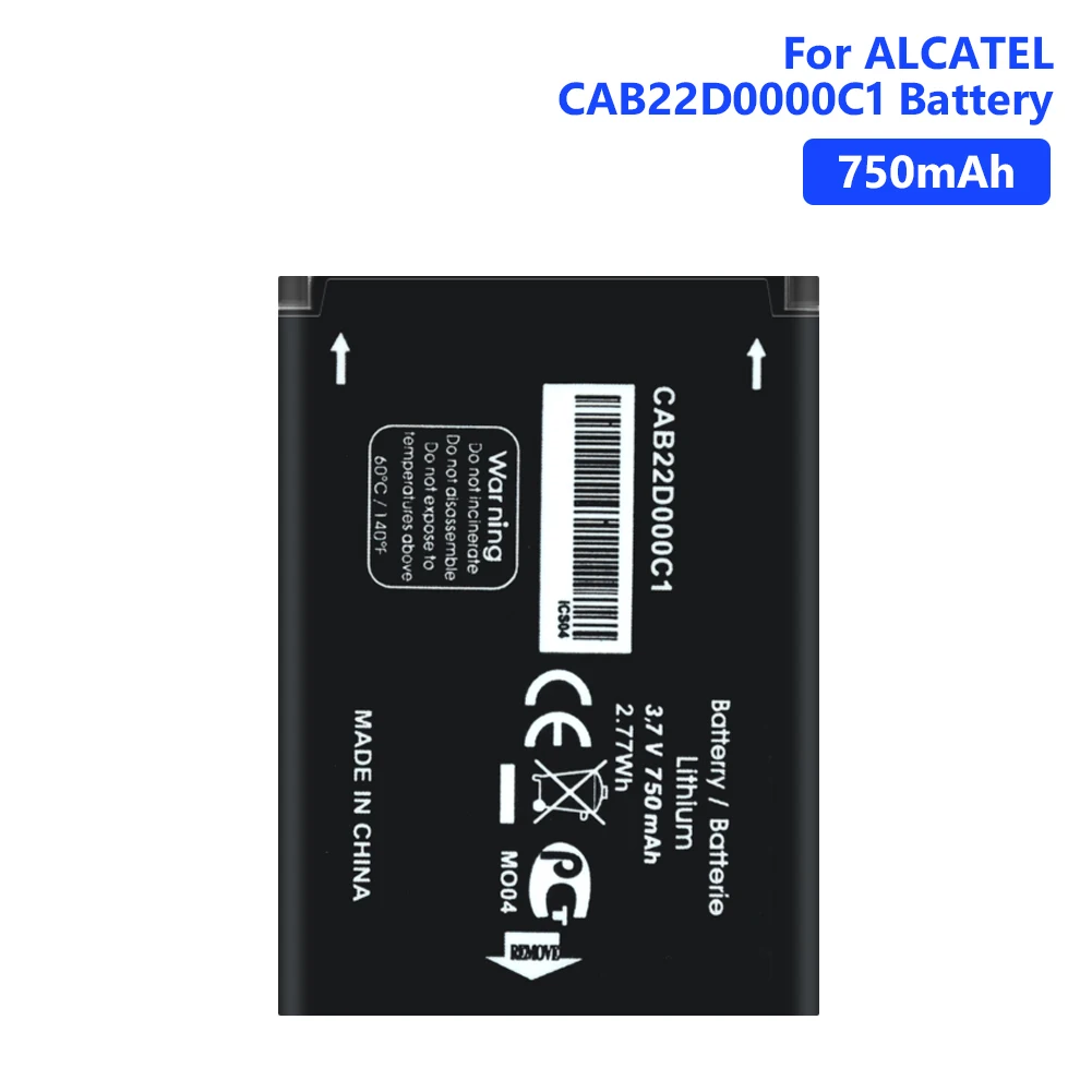 3.7V 750mAh Phone Battery For ALCATEL One Touch OT-2010 2010A 2010D 2010E 2010X 2012D 2051D OT-356 OT-665 OT-665X CAB22D000C1