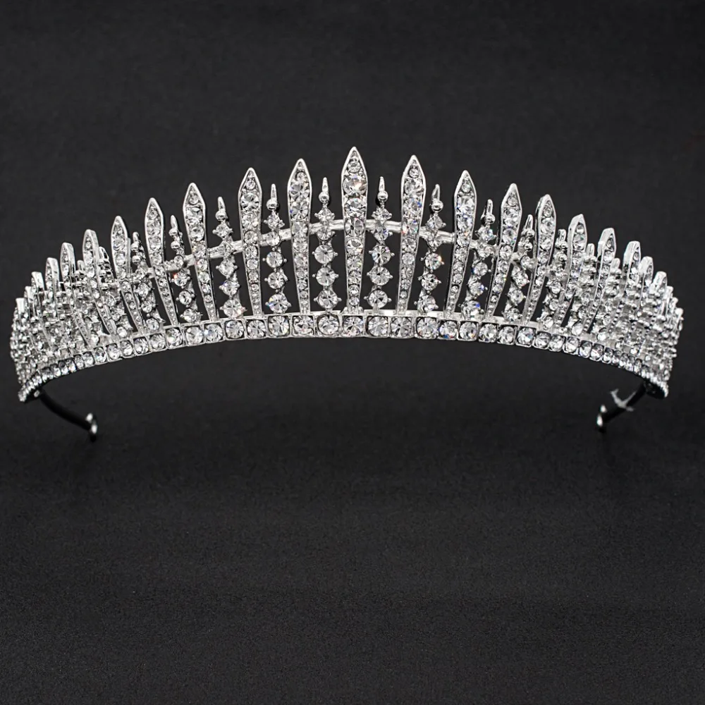 

Real Austrian Crystal Rhinestone Wedding Bridal Royal Tiara Crown Women Hair Accessories JHA7758