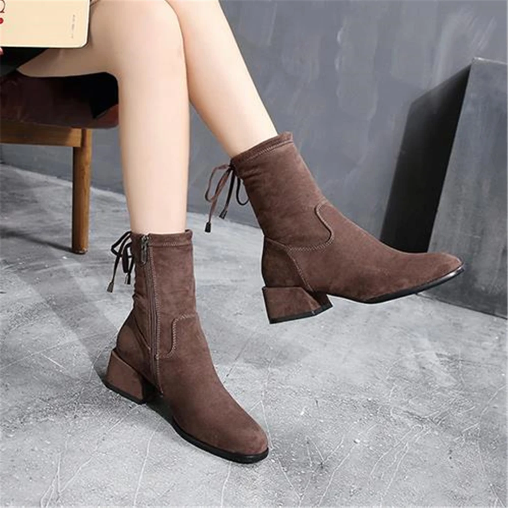 Короткие ботинки Ms. 2018 осенне-зимние новые стильные женские Ботинки Martin в