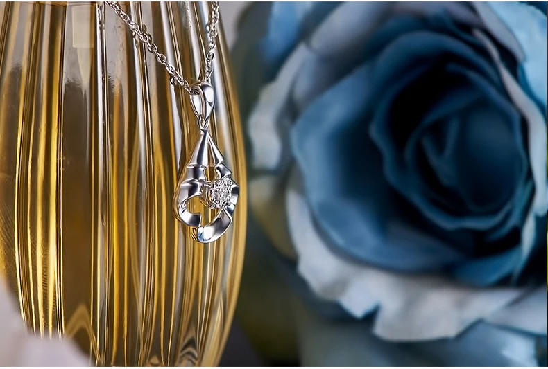 Ювелирные подвески с бриллиантами для женщин 0.04CT 18K Белое Золото 0.3CT бриллиантовое ожерелье с эффектом бриллиантов блестящая подвеска подарки хорошее ювелирное изделие