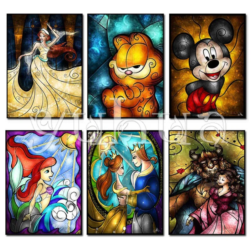 Полностью квадратная Алмазная вышивка 5D алмазная картина мультфильм Дамбо