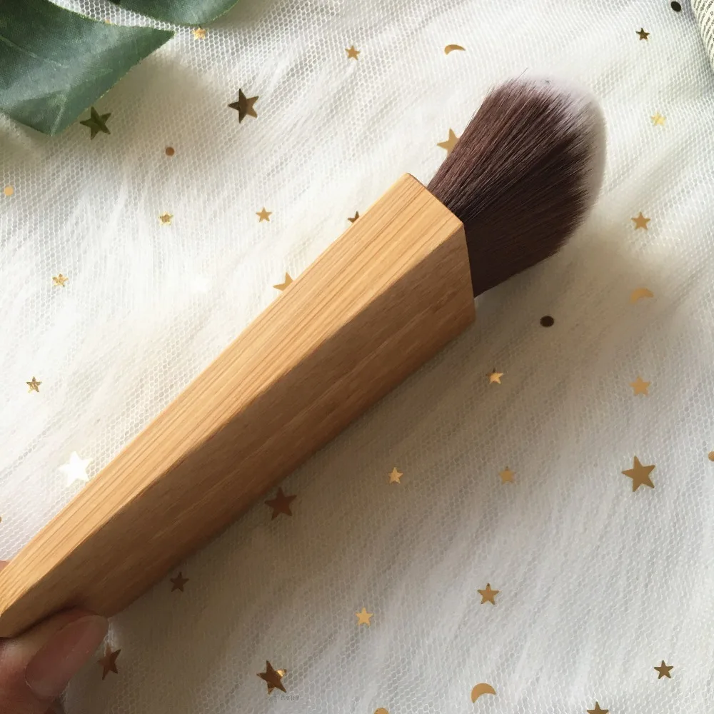 Профессиональные с бамбуковыми ручками Кисть для макияжа основа Румяна