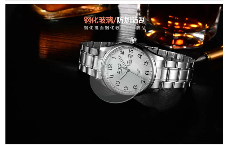 Топ люксовый бренд мужские's часы Дата День нержавеющая сталь Relojes светящиеся часы мужские повседневные кварцевые часы спортивные наручные часы
