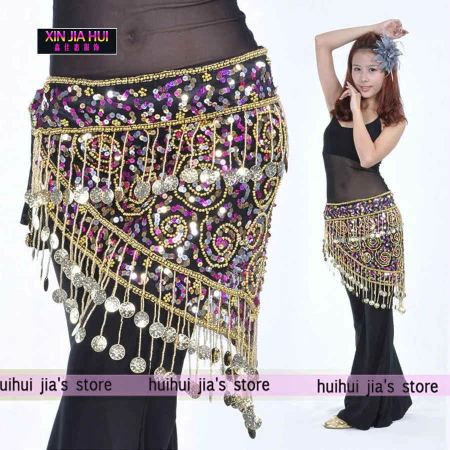 Блестящие хип шарф Belly Dance одежда для продажи Для женщин красивый танец живота