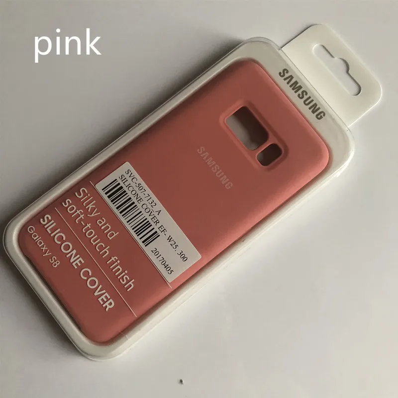 pink samsung Galaxy S8/S8 Plus жидкий силиконовый чехол шелковистый мягкий на ощупь защитный чехол для samsung s8 упаковка - Цвет: pink