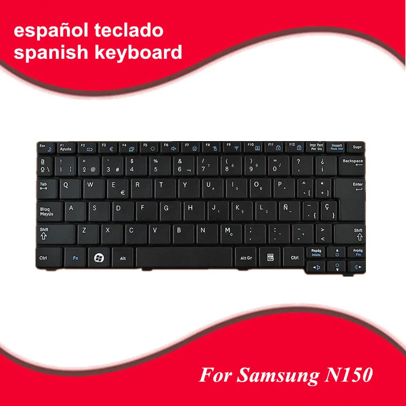 Запчасти Teclado испанской клавиатурой для samsung N150 плюс N143 N145 N148 N128 N158 NB30 NB20 N102 N102S BA59