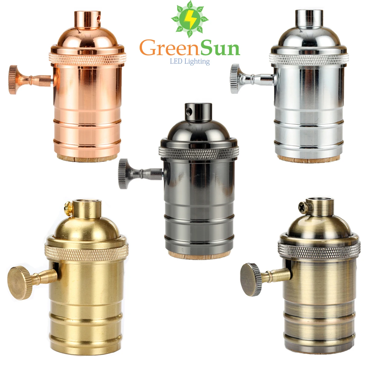 GreenSun 1 комплект E27 патрон лампы промышленные Подвески с держателем базы света