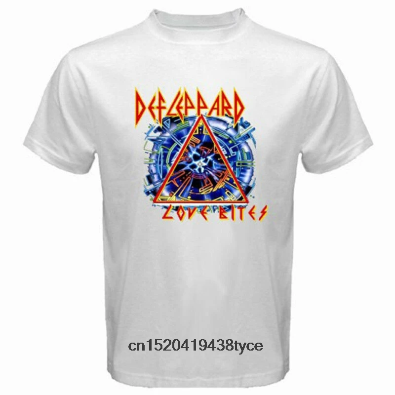 Мужская футболка Def Leppard BAND-LOVE BITES новая мужская белый размер S до 3XL wo | одежда