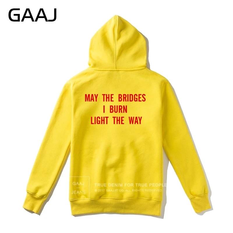 Yellow With Zipper Одежда с капюшоном больше размера d kanye мужские толстовки 2XL 3XL "может мосты я сжигаю светильник путь" толстовка с принтом «Wine» размера плюс брендовая с капюшоном - Цвет: Yellow With Zipper