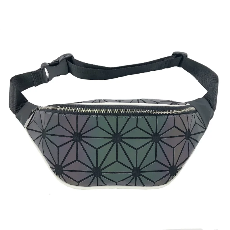 Мода Геометрия Талия пакеты bumbag световой Поясные сумки Для женщин талии Фанни пакеты поясная сумка Элитный Бренд Чехол кармашек сумки bolso - Цвет: E