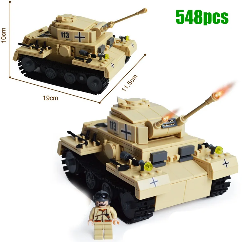 Kazi Военный танк Второй мировой войны немецкий Panzer III 3D модель AUSF L основной боевой