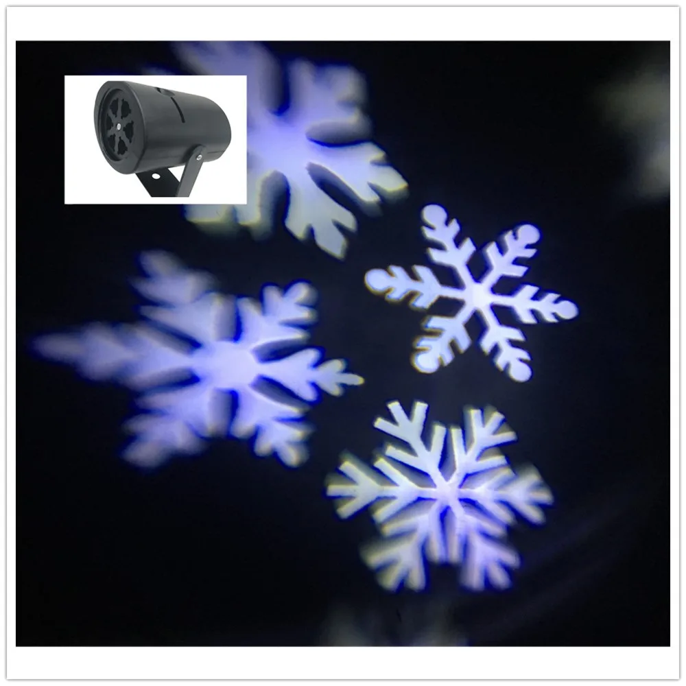

Factory Directly Christmas Lights White Snowflake Lamp Moving Projector for Xmas Lighting Indoor Use Weeding Holiday Decoration
