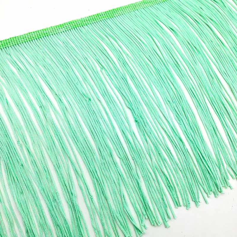 Mint Green 50 см белая кружевная бахрома отделка кисточка бахрома отделка для DIY латинское платье сценическая одежда аксессуары 15 см широкая кружевная лента кисточка - Цвет: Mint Green