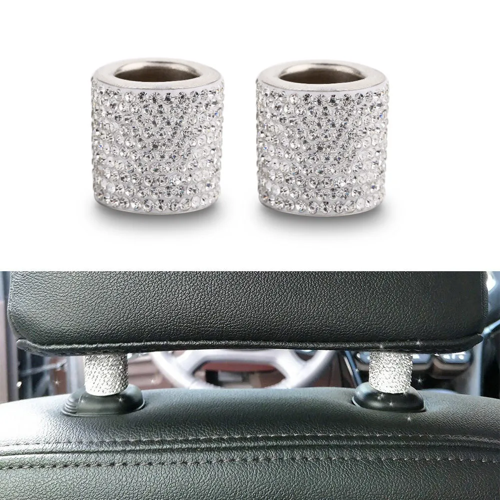 

1Pcs Diamond Car Seat Back Decoration Headrest Charms For BMW E46 E90 E60 E36 F20 X5 Ford Focus 2 3 1 Peugeot 206 307 308 Saab