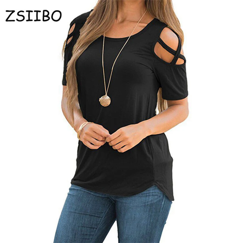 ZSIIBO Fashion women blouse shirt 2019 causal plus size short sleeve tops chiffon blusas femininas | Женская одежда