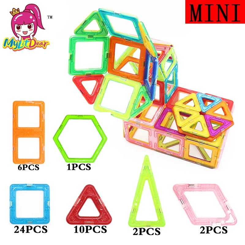 45 шт. Детский развивающий Магнитный конструктор MylitDear|toy designer|toys fortoys for children |