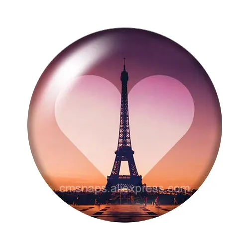 Новинка LoveEiffel towerscene 10 шт. Смешанные Круглые Стеклянные Кабошоны 12 мм/16 мм/18 мм/25 мм