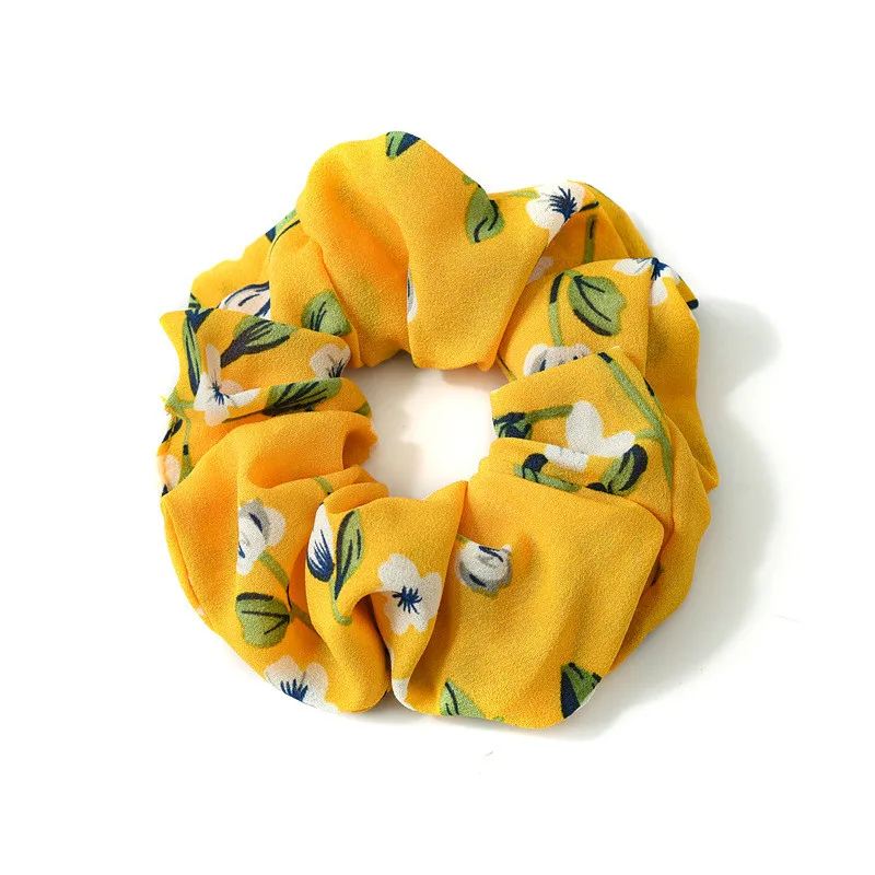 

MuHan Women Elegant Floral Print Elastic Hair Bands Ponytail Holder Scrunchies Tie Hair Rubber Band Headband Hair Accessories