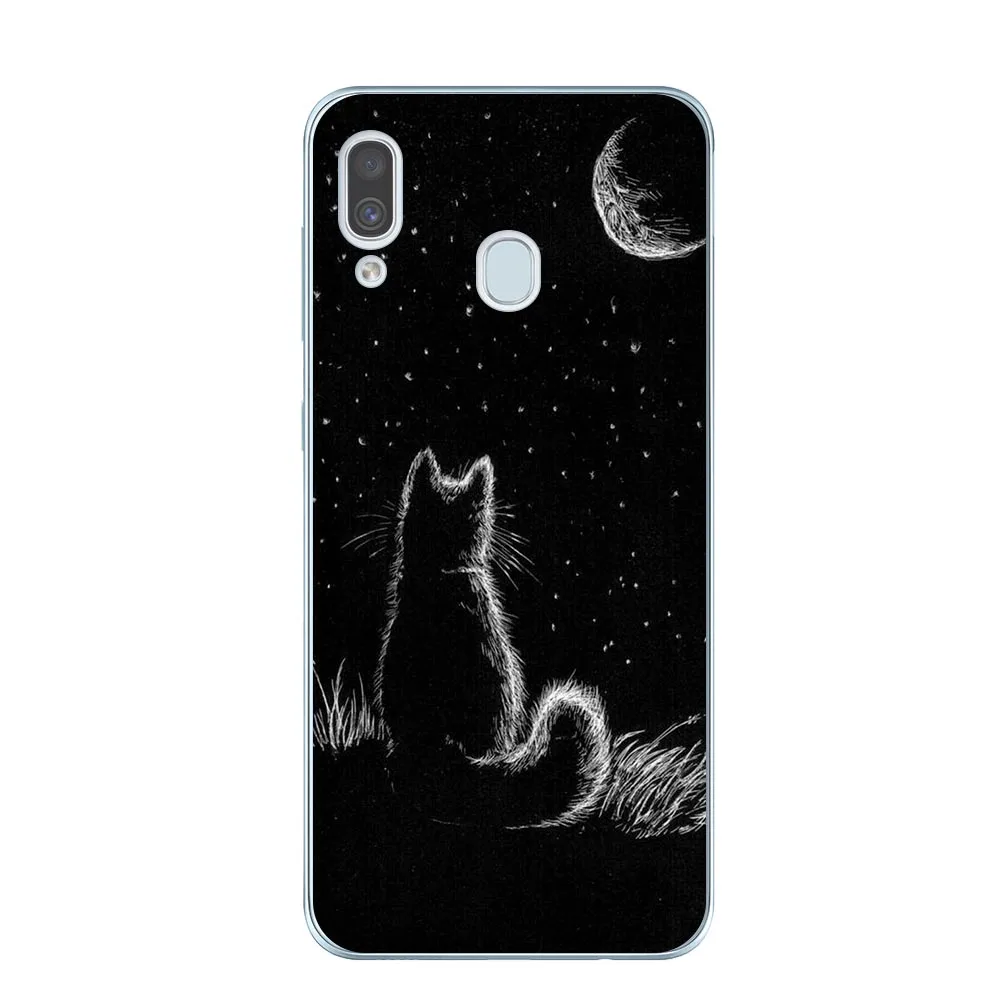 Мягкий чехол для телефона из ТПУ с классным котом Samsung A10 A20 A30 A40 A50 A60 A70 A80 2019 A6 A8 Plus A7