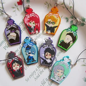 Брелок для ключей с изображением себастьянского кинжала, грелла, гробола, аниме, Батлера, бутылки